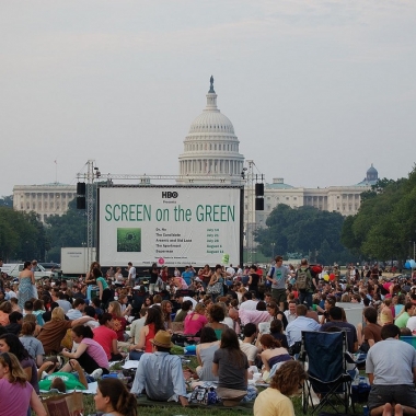 Screen on the Green on the National Mall, the DMV's longest running outdoor movie series, returns Mondays July 20-Aug. 10. (Photo: skgstyle/Flickr)