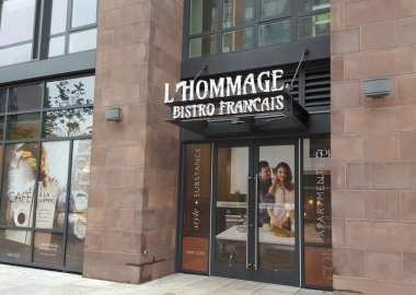L’Hommage Bistro Francais will open in September in Mount Vernon Triange. (Photo: Rebecca Cooper/WBJ)