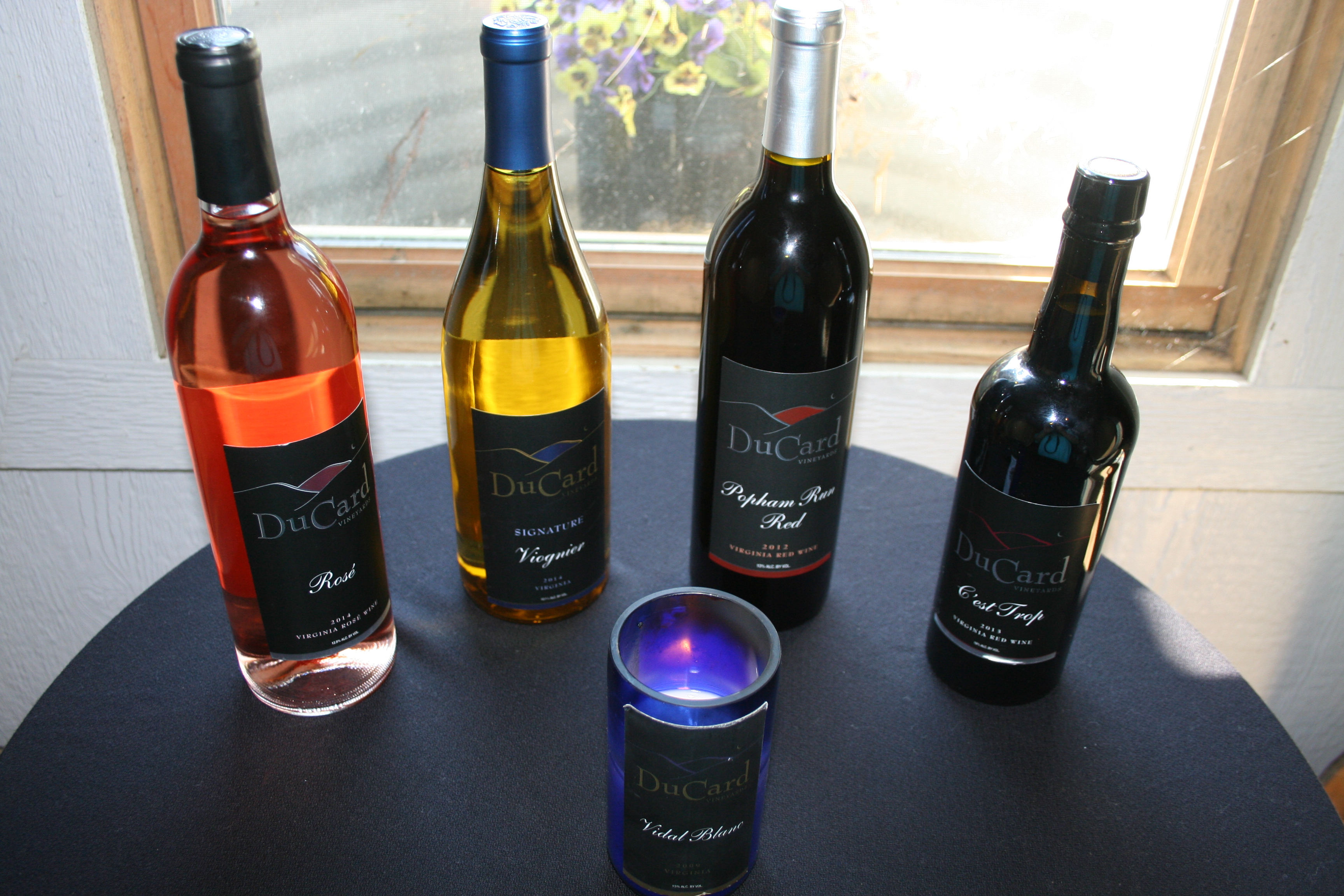 The four wines we sampled during our visit. (Photo: Mark Heckathorn/DC on heels)
