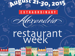 Alexandria Restaurant Week, Aug. 21-30, 2015