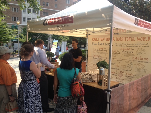 Chipotle and ShopHouse will be at area farmers' markets this week passing out $5 tokens. (Photo: Chipotle)