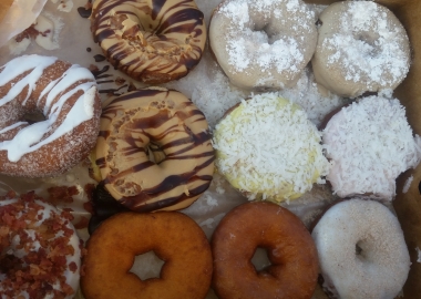 Doughnuts at Duck Donuts are made fresh to order and given to the customer still warm. (Photo: Mark Heckathorn/DC on Heels)