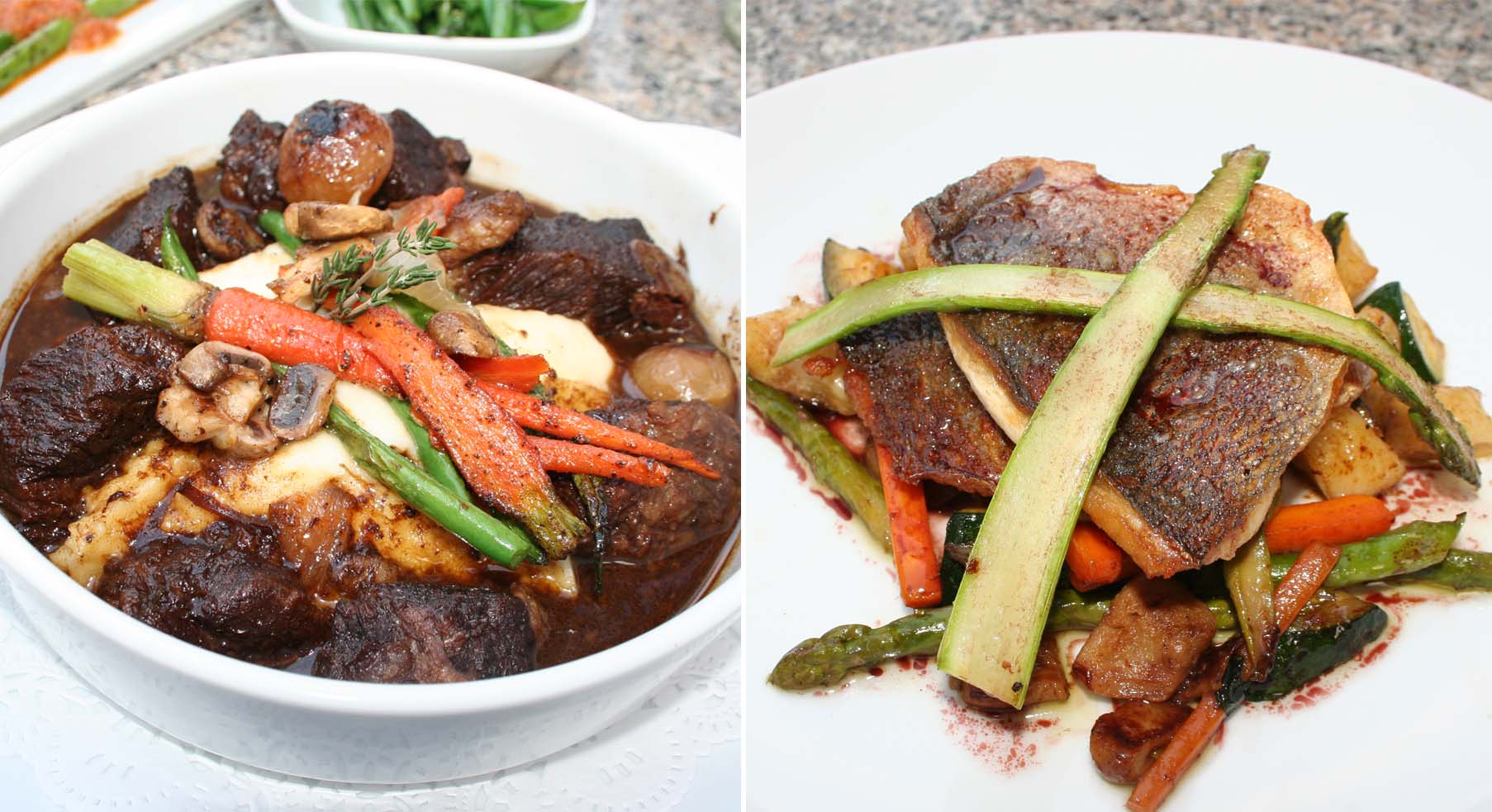 The boeuf bourguignon was delicious and the dorade royale perfectly prepared. (Photos: Mark Heckathorn/DC on Heels)