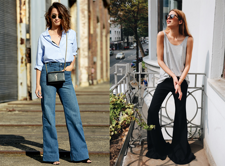 Flared-bottom pants are perfect for the office or a fall night out. (Photo: Nika Huk)