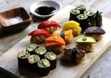 Sushiko is now offering a nine-course vegan tasting menu with advance reservations. (Photo: Sarah Gim)