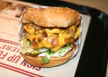 Double charburger with cheese. (Photo: Mark Heckathorn/DC on Heels)