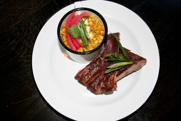 Dishes at Texas Jack's include St. Louis-style pork ribs and esquites, grilled corn-off-the-cob with mayo, Mexican cheese,  cilantro and jalapeños. (Photo: Mark Heckathorn/DC on Heels)