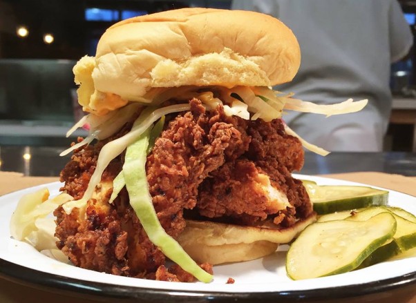 Texas Jack's Barbecue begins serving lunch Monday, including this fried chicken sandwich. (Photo: Texas Jack's Barbecue/Facebook)