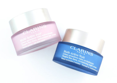 Clarins' multi-active day and night creams have anti-aging properties. (Photo: thehappysloths.com)