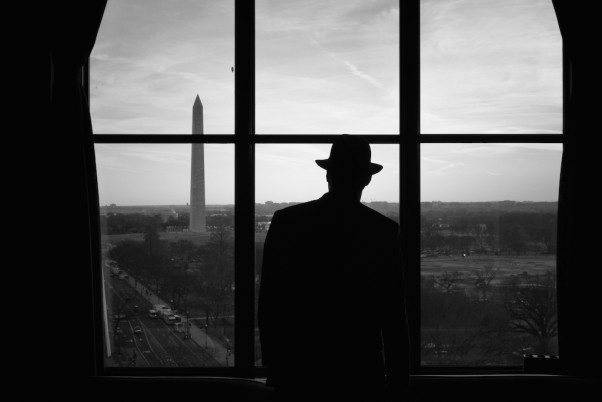 “Monument Watcher at Dusk” taken by photographer Bridget Murray Law is one of the winning photographs selected for the Exposed D.C. photography exhibit now on display at Carnegie Library. (Photo: Bridget Murray Law)
