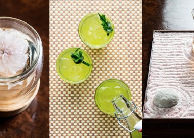 The Columbia Room's new spring cocktails include the Cherry Blossom Tea (l to r), An Early Morning Swim in Puerto Vallarta and the I Never Promised You a Zen Garden. (Photos: Scott Suchman)