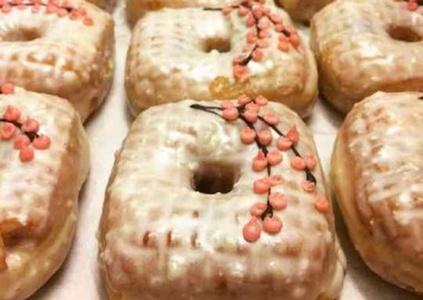 Astro Doughnuts & Fried Chicken is selling a cherry blossom doughnut. (Photo: kemorton/Instagram)