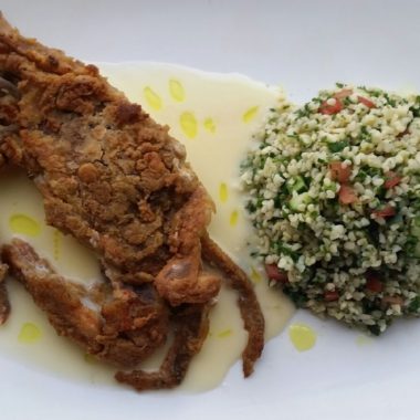 Blackwell Hitch in Old Town is serving soft shell crabs dusted in Old Bay with chyote salad and lime butter sauce. (Photo: Blackwell Hitch)