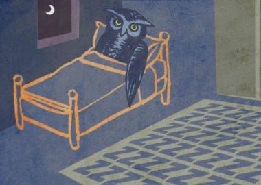 A new study found a link between adequate sleep, earlier bedtimes and heart-healthy behavior. (Illustration: Jeffrey C. Chase/University of Delaware)