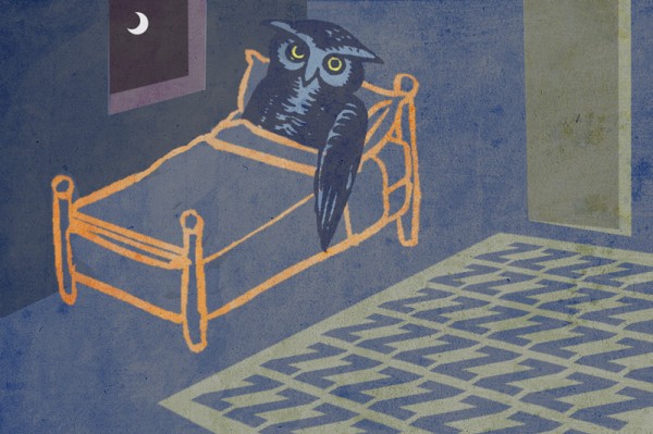 A new study found a link between adequate sleep, earlier bedtimes and heart-healthy behavior. (Illustration: Jeffrey C. Chase/University of Delaware)