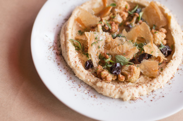 The Mina Test Kitchen pop-up at Bourbon Steak will include roasted cauliflower and crispy chicken skin hummus. (Photo: Mina Test Kitchen)The Mina Test Kitchen pop-up at Bourbon Steak will include roasted cauliflower and crispy chicken skin hummus. (Photo: Mina Test Kitchen)