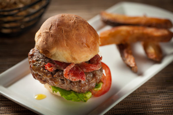 The Ambar Burger is made with beef and pork. (Photo: Ambar)