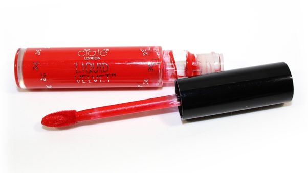 Liquid Velvet in Risqué is a tangy red liquid lipstick. (Photo: modernaireblog.com)