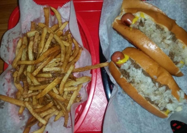 Coney Island dogs come with wiener sauce, chopped onions, yellow mustard and celery salt. (Photo: Mark Heckathorn/DC on Heels)