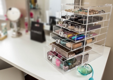 Use a makeup organizer to make your vanity look more put together. (Photo: Etsy)