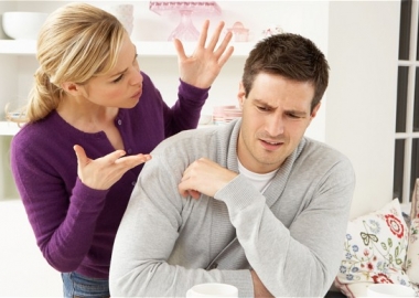Reaching a relationship road bump? Sit down and talk it out. (Photo: Almay))