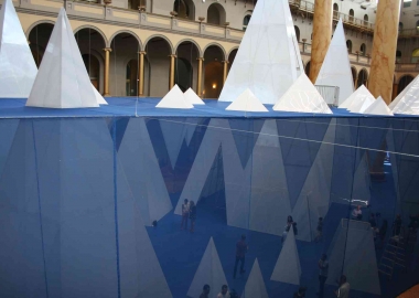 Icebergs, a display of more than 30 16- to 56-foot tall icebergs, wraps up this weekend at the National Building Museum. (Photo: Mark Heckathorn/DC on Heels)