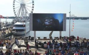Movies on the Potomac at National Harbor will screen <em>The Karate Kid</em> at 6 p.m. Sunday. Cafe Saint Ex, Matchbox and Garden District face off for best burger of 14th Street beginning at 4 p.m. Sunday. (Photo: Jessica McFadden)