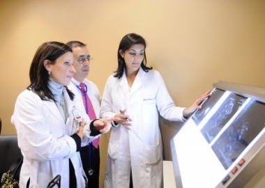 UAB breast cancer oncologists, including Helen Krontiras (far right), said it is important for women to share any history of cancer in their family with their doctor. (Photo: UAB News)