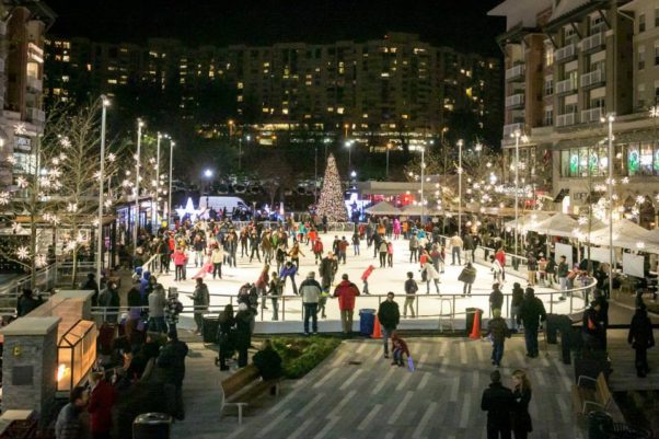 The ice rink at Pentagon Row is the largest in Northern Virginia and second largest in the state. (Photo: Pentagon Row)