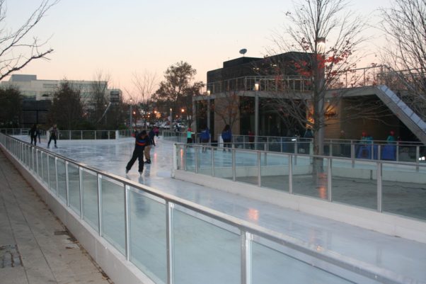 The Canal Park Ice Rink is in the Capitol Riverfront neighborhood. (Photo: Mark Heckathorn/DC on Heels)