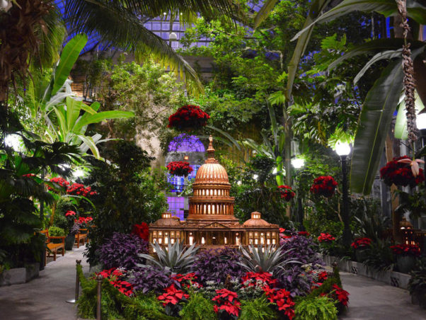 Seasons Greenings features area landmarks made entirely of plant materials. (Photo: U.S. Botanic Garden)