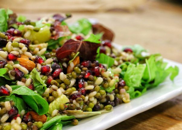 The restaurant also serves soups, sandwiches and salads including the super food salad with Mixed spring leaves and avocado, with flax seeds, pomegranate, orange filets, quinoa, wild rice, barley, almonds, black beans, and lentils with citrus vinaigrette and pomegranate juice. (Photo: Jai Williams)
