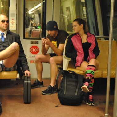 Join subway riders around the world for the No Pants Metro Ride this Sunday at 3 p.m. (Photo: bossi/Flickr)