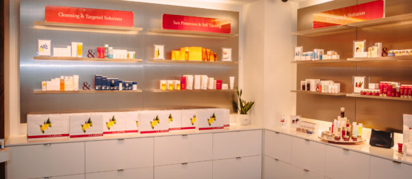 These Clarins products are readily available for purchase at the MGM spa. (Photo: Clyde Jones/ClarinsUSA)
