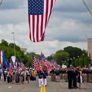 The National Memorial Day Parade travels down Constitution Avenue between Seventh and 17th Streets NW beginning at 2 p.m. (Photo: American Veterans Center)