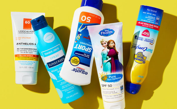 The highest-rated sunscreens in Consumer Reports' test are pictures from left to right. (Photo: Dan Saelinger/Consumer Reports)