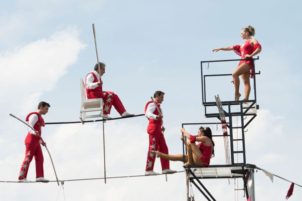 The Wallenda Family Troupe performs at the Smithsonian Folklife Festival on Thursday. (Photo: JB Weilepp/Smithsonian)