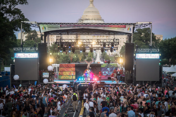 The 42nd annual Capital Pride Festival takes over Pennsylvania Avenue in front of the U.S. Capitol this Sunday with free performa ces by Miley Cyrus, Tinashe,, the Pointer Sisters, Vassy and others. (Photo: Denis . Largeron Photographie)