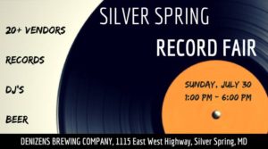 Denizens Brewing host the Silver Spring Record Fair on Sunday. (Graphic: DJ Kenny M)