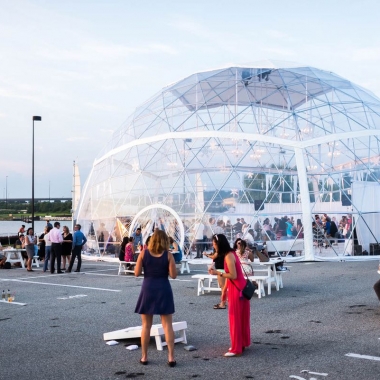 National Harbor's Harbor Dome: Summer Snow Globe is a cool cocktail bar and performance space. (Photo: Rey Lopez)
