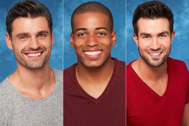 Peter Kraus, Eric Bigger and Bryan Abasolo (l to r)bfought for Rachel Lindsay's love, but only one won her over. (Photo: ABC)