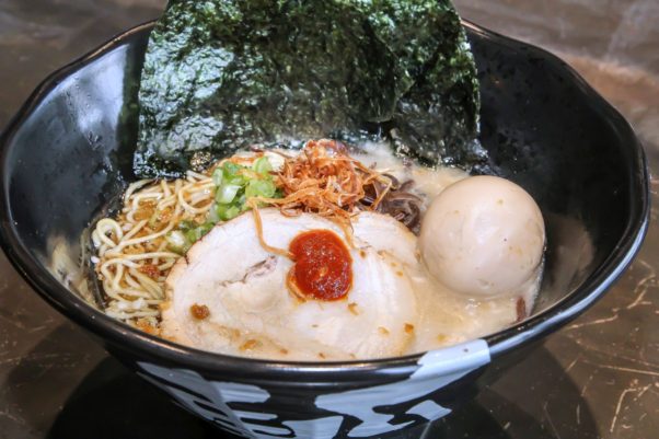 Jinya serves ramen with a choice of five broths,  four types of noodles and 23 toppings including this tonkotsu black ramen. (Photo: Peter Stepanek)