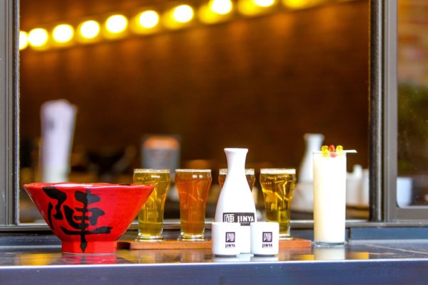 Jinya's beverage program includes local and Japanese beers, sake, cocktails and wine. (Photo: Peter Stepanek)