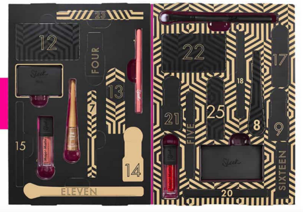 Sleek Makeup's Advent Calendar has some unique eyeliner colors along with other makeup and nail polish products. (Photo: Sleek Makeup)