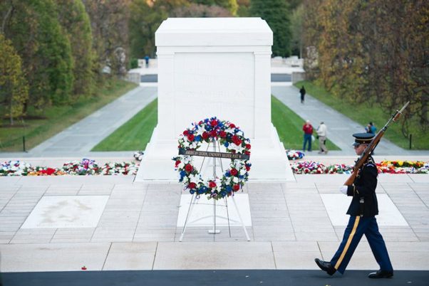 Veterans Day ceremonies will be held throughout the DMV, including a wreath-laying ceremony at the Tomb of the Unknows, on Saturday. (Photo: Rachel Larue/Arlington National Cemetery)