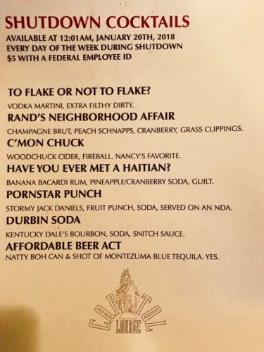 Capitol Lounge is offering Shutdown Cocktails as long at the closure lasts. (Photo: Capitol Lounge/Facebook)