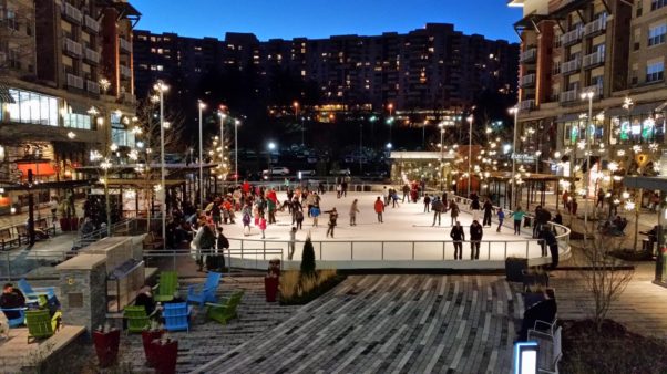 The ice rink at Pentagon Row is the largest in Northern Virginia and second largest in the state. (Photo: Pentagon Row)