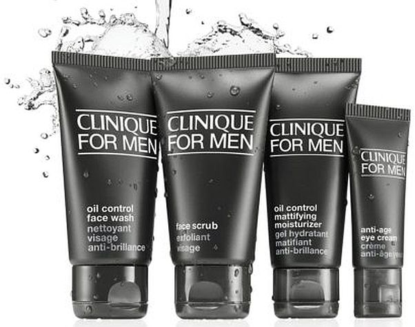 The Clinique Men's Essential Kit includes an eye cream that can be used daily to help decrease wrinkles around the eyes. (Photo: Clinque)