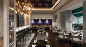 Opaline, a new upscale French restaurant, will replace ICI Urban Bistro at the Sofitel Hotel near Layfayette Square in April. (Rendering: Sofitel)