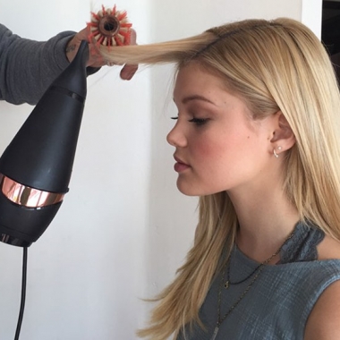 woman getting a blow out. Photo: Self Magazine